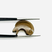 Natural Smokey Quartz Dolphin Carving, Hand Carved Dolphin Shape Gemstone, 15 MM, Feminine Energy Fish Charm Healing Crystal, Carved Beads
