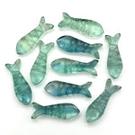 Load image into Gallery viewer, Pretty Green Fluorite Fish Shape Beads, Natural Green Fluorite Fish Shape Briolette's, Sea Fishes, 25 MM, Fish Charms for Jewelry