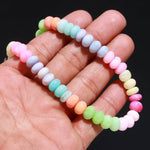 Load image into Gallery viewer, Candy Opal Smooth Rondelle Beads, Multi Color Opal Gemstone Beads, Dyed Opal Beads for Jewelry Making, 16 Inches, 7-9 MM