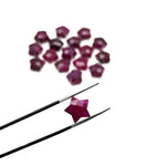 Load image into Gallery viewer, Red Ruby Hand Carved Star Shape Beads, AAA Red Ruby Faceted Star Briolettes, Loose Star Charm Beads, Colored Ruby Dyed Red Beads, 10 MM