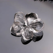 Natural Crystal Quartz Carved Flower Shape Stone, Clear Crystal Handmade Flower Carving, 36 MM Beautiful Crafted Piece