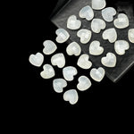 Load image into Gallery viewer, White Moonstone Heart Shape Briolettes, Natural White Moonstone Faceted Heart Shape Beads, Loose Gemstone, 8 MM Heart Charms for Jewelry