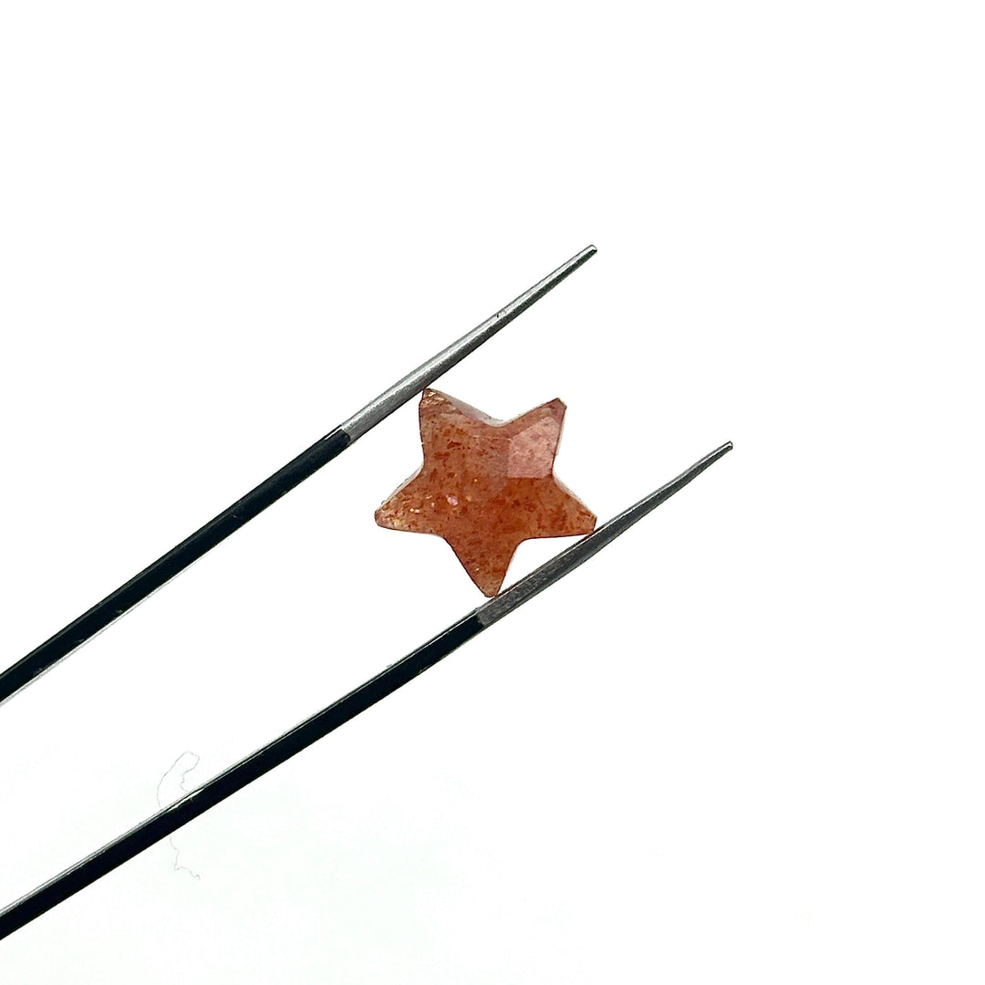 Natural Red Sunstone Star Shape Briolettes, Red Sunstone Carved Faceted Star Charms, Wholesale Loose Beads for Jewelry, 12 MM, Hand Carvings