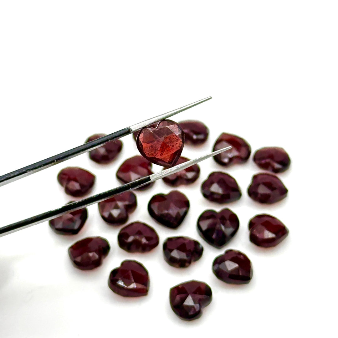Natural Red Garnet Heart Shape Beads, Faceted Heart Shape Beads, Deep Red Color Heart Charm, 10 MM Red Heart for Jewelry Making 100% Natural