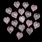 Load image into Gallery viewer, Natural Rose Quartz Heart Shape Beads, Pink Quartz Hand Carved Heart Charms for Jewelry Making, Faceted Heart Shape Briolette's, 13 MM