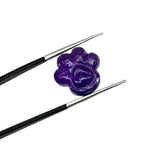 Load image into Gallery viewer, Natural Amethyst Hand Carved Dog Paw, AAA+ Quality Gemstone Paw Carving, 13 MM Paw Charm, Dog Cute Purple Paws for Jewelry, Craft Making
