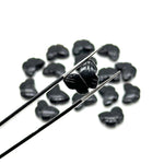 Load image into Gallery viewer, Natural Black Onyx Butterfly Shape Beads, AAA Black Onyx Hand Carved Butterfly Briolettes, Gemstone Carvings, 13 MM Mini Butterfly Charms