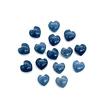 Load image into Gallery viewer, Blue Opal Heart Beads: Carved Gemstone Charms, 8mm
