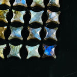 Load image into Gallery viewer, Flashy Labradorite Ninja Star Shape Carving Beads, Fancy Star Shape Gemstone Beads, 11X15 MM Jewelry Making Star Shape Briolettes Beads