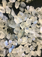 Load image into Gallery viewer, 200 Ct. Dazzling AAA Quality 100% Natural Flashy Blue Rainbow Moonstone Rough Loose Gemstone Lot For Jewelry 7X6 14X8 mm approx