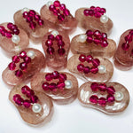 Load image into Gallery viewer, 1 Pair, 100% Natural Pink Strawberry Slipper Shape Gemstone, Carved Gemstone, Loose Gemstone, Slipper Shape Gemstone, 18X11 mm
