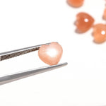 Load image into Gallery viewer, Natural Peach Moonstone Heart Shape Beads, Orange Moonstone Heart Shape Charms, Mini Plain Heart Briolette's for Jewelry Making, 8 MM