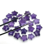 Load image into Gallery viewer, Purple Amethyst Carved Star Shape Briolettes, Natural Amethyst Faceted Star Shape Beads, Wholesale Beads for Jewelry, 12 MM, AAA Amethyst