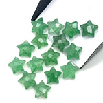 Load image into Gallery viewer, Green Strawberry Quartz Star Shape Briolettes, AAA Strawberry Faceted Star Charms, Wholesale Loose Beads for Jewelry, 12 MM, Hand Carved