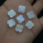 Load image into Gallery viewer, Natural Rainbow Moonstone Clover Shape Beads, AAA Moonstone Four Leaf Clover Shape Gemstone, Loose Wholesale Beads for Jewelry, 12 MM