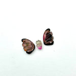 Load image into Gallery viewer, natural tourmaline Butterfly Shape Carving, Hand carved tourmaline Butterfly loose carving, carved butterfly  jewelry Making 22x11mm.