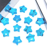 Load image into Gallery viewer, Blue Turquoise Star Shape Beads, Hand Carved Faceted Star Shape Briolettes, Star Shape Gemstone Charms, 10 MM Turquoise Star for Jewelry