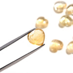 Load image into Gallery viewer, Genuine Citrine Heart Shape Beads, Yellow Citrine Smooth Heart Shape Charms, Plain Heart Briolette's for Jewelry Making, 8 MM, Loose Beads