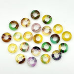 Load image into Gallery viewer, Rainbow Fluorite Donut Shape Gemstones, Multi Fluorite Donut Carving, Healing Gemstone Beads, 12 mm Fluorite Smooth Donut Beads