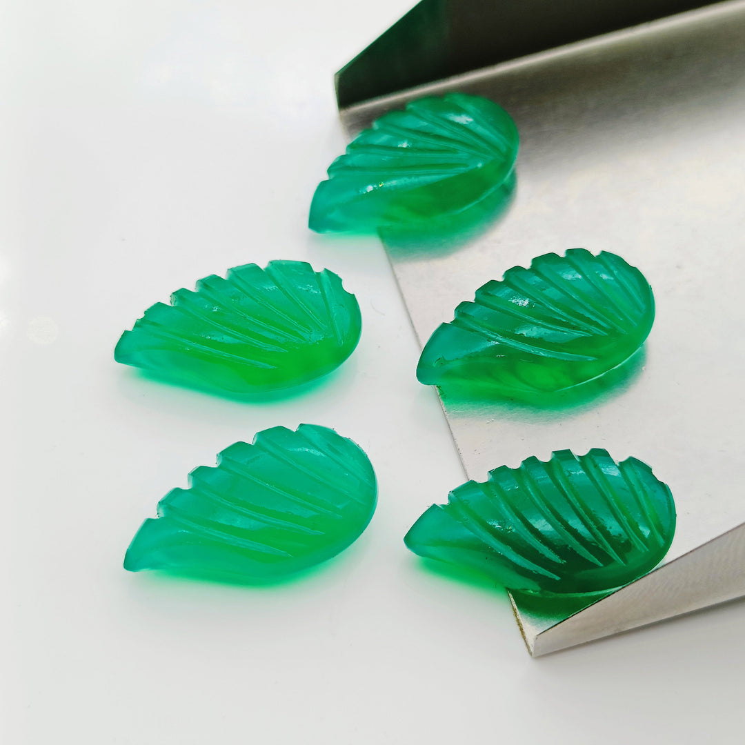 2,3,4,5,6 100% Natural Green onyx fancy Shape Carving, Hand carved Fancy shape Gemstone, carved Gemstone jewelry Making,18X10 mm