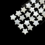 Faceted Moonstone Star Beads: Handmade Gemstone Charms (10mm)