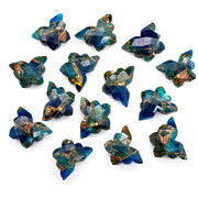 Sparkling Butterflies, Mohave Neon Copper Turquoise Butterfly Shape Beads, Faceted Butterfly Gemstone, Neon Turquoise Carving Beads 14x10 MM