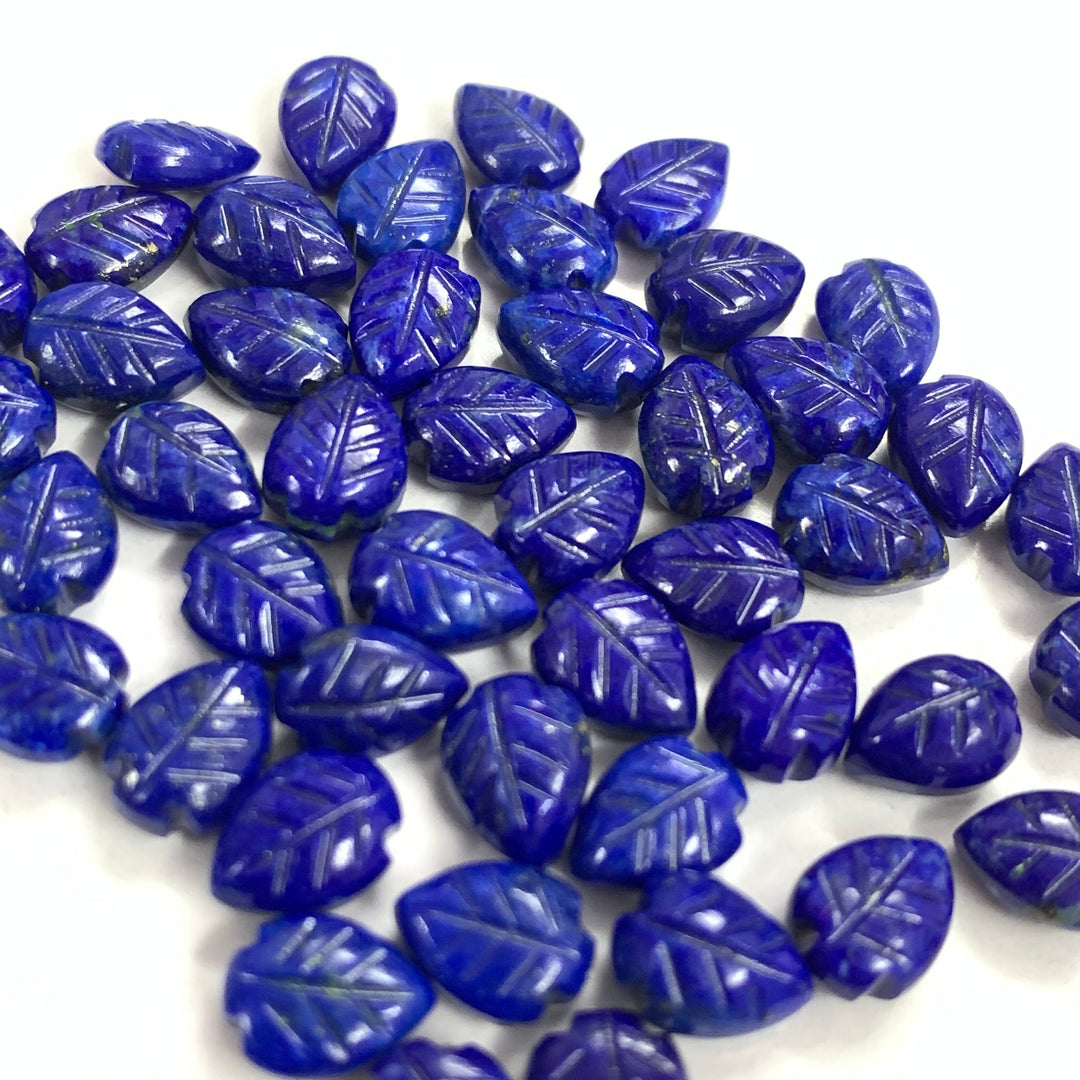 AAA Quality 2,3,4,5 Pcs 100% Natural Lapis Lazuli Leaf Shape Briolettes Carving Gemstone,Leaf Shape Gemstone,Gemstone For Jewellery 8.5X6mm