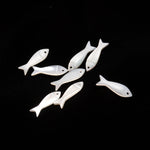 Load image into Gallery viewer, AAA Mother of Pearl Fish Shape Gemstone Charms Beads, Jewelry Making Stones, 15 MM