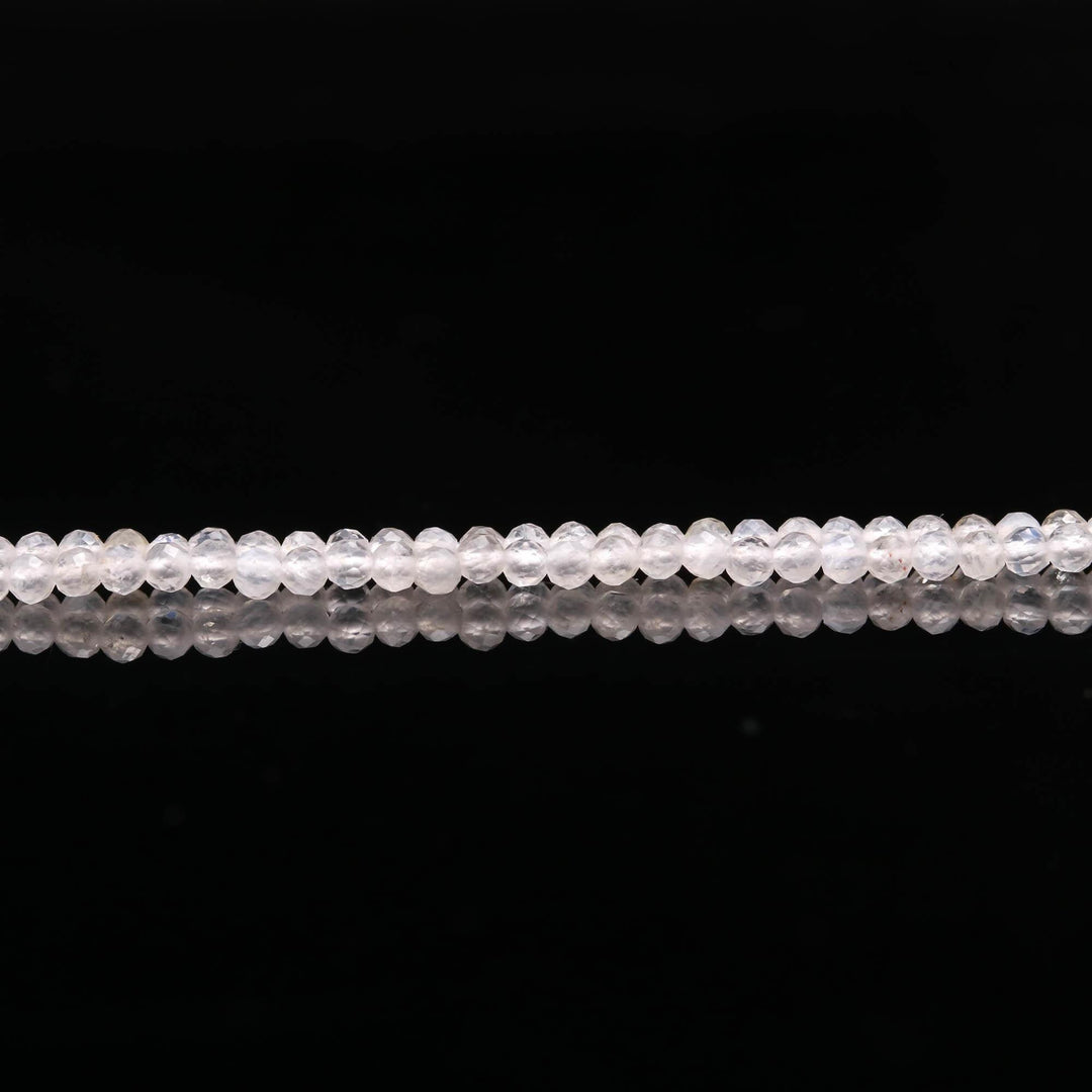 Rainbow Moonstone Round Beads, Natural Moonstone Micro Beads, 2 MM Beads for Jewelry Making, 13 Inches, Wholesale Faceted Beads