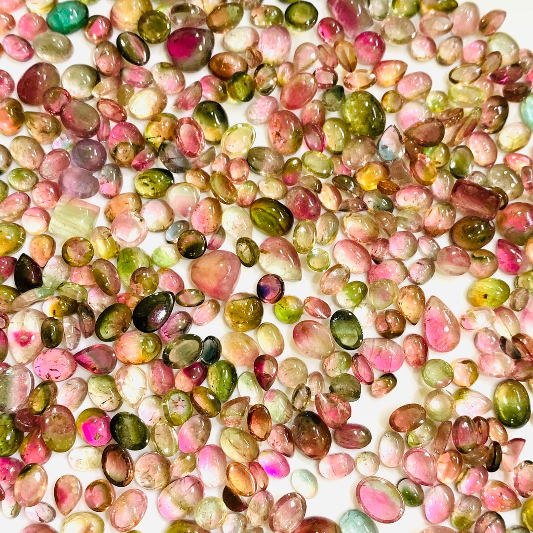 5,10,15,20,25pcs Attractive AAA Quality 100% Natural Bio Tourmaline Mix Shape Cabochons, Loose Gemstone, Gemstone For Jewelry 4-8 mm