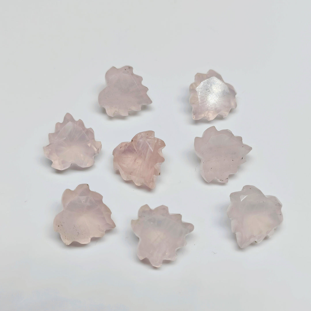 2,5,6,7,8,9,10 pcs Natural Rose Quartz Hand Carved Heart Shape, Carved Heart Shape Gemstone For Jewellery, Heart Shape Carving 10 mm