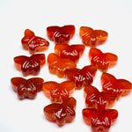 Load image into Gallery viewer, 2,3,4,5,6 100% Natural Carnelian Butterfly Shape Carving ,Hand carved Butterfly shape Gemstone , carved Gemstone jewellery Making,12X7 mm