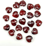 Load image into Gallery viewer, Natural Red Garnet Heart Shape Beads, Faceted Heart Shape Beads, Deep Red Color Heart Charm, 10 MM Red Heart for Jewelry Making 100% Natural