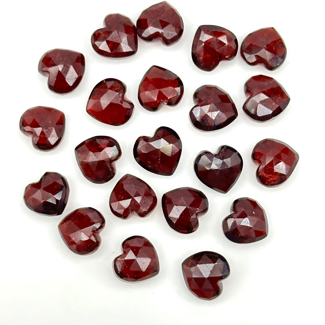 Natural Red Garnet Heart Shape Beads, Faceted Heart Shape Beads, Deep Red Color Heart Charm, 10 MM Red Heart for Jewelry Making 100% Natural