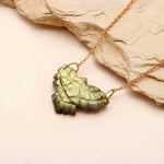 Load image into Gallery viewer, Natural Labradorite Eagle Necklace, Flashy Labradorite Hand Carved Eagle Necklace for Gift, 30 MM, Carved Bird Jewelry, Gift for Women's