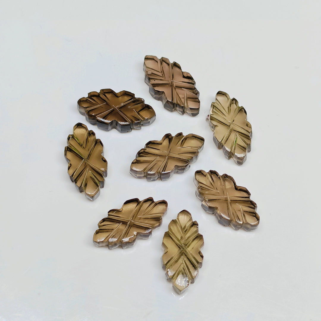 2,3,4 pcs Natural Smokey Quartz Fancy Shape Gemstone,Carved Fancy Gemstone, Loose Gemstone, Fancy Shape Gemstone, Carved Gemstone, 16X8.5 mm