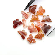 Orange Banded Agate Butterfly Shape Beads, Faceted Carving Gemstone Beads, Butterfly Beads For Jewelry Making, 14 MM, Butterfly Charms