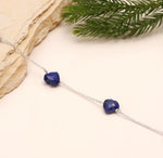 Load image into Gallery viewer, Natural Lapis Lazuli Heart Beads Bracelet, Blue Lapis Lazuli Beads Bracelet, Women's Gift Chain Bracelet, 925 Silver Bracelet, Girls Anklets
