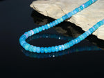 Load image into Gallery viewer, Flashy Blue Lavendar Ethiopian Opal Beads Necklace, Ethiopian Opal Faceted Rondelle Bead Necklace, 4 MM Welo Opal Rondelle, Bridesmaid Gifts