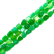 AAA Chryso Chalcedony Nuggets Shape Beads, Green Chrysoprase Tumble Shape Gemstone Beads, 6X8-7-9MM, 8