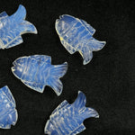 Load image into Gallery viewer, Natural Opalite Fish Carving Gemstone, Hand Carved Fish Shape Gemstone, Opalite Crystal 17X26 MM, Carved Opalite Fish Charm Best For Jewelry