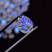 High Quality Flashy Rainbow Moonstone Leaf Shape Beads, Natural Moonstone Leaf Shape Charms, 5X7-7X11 MM Approx, Jewelry Making Beads