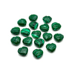 Load image into Gallery viewer, Faceted Malachite Heart Beads: Hand Carved 10mm Briolettes