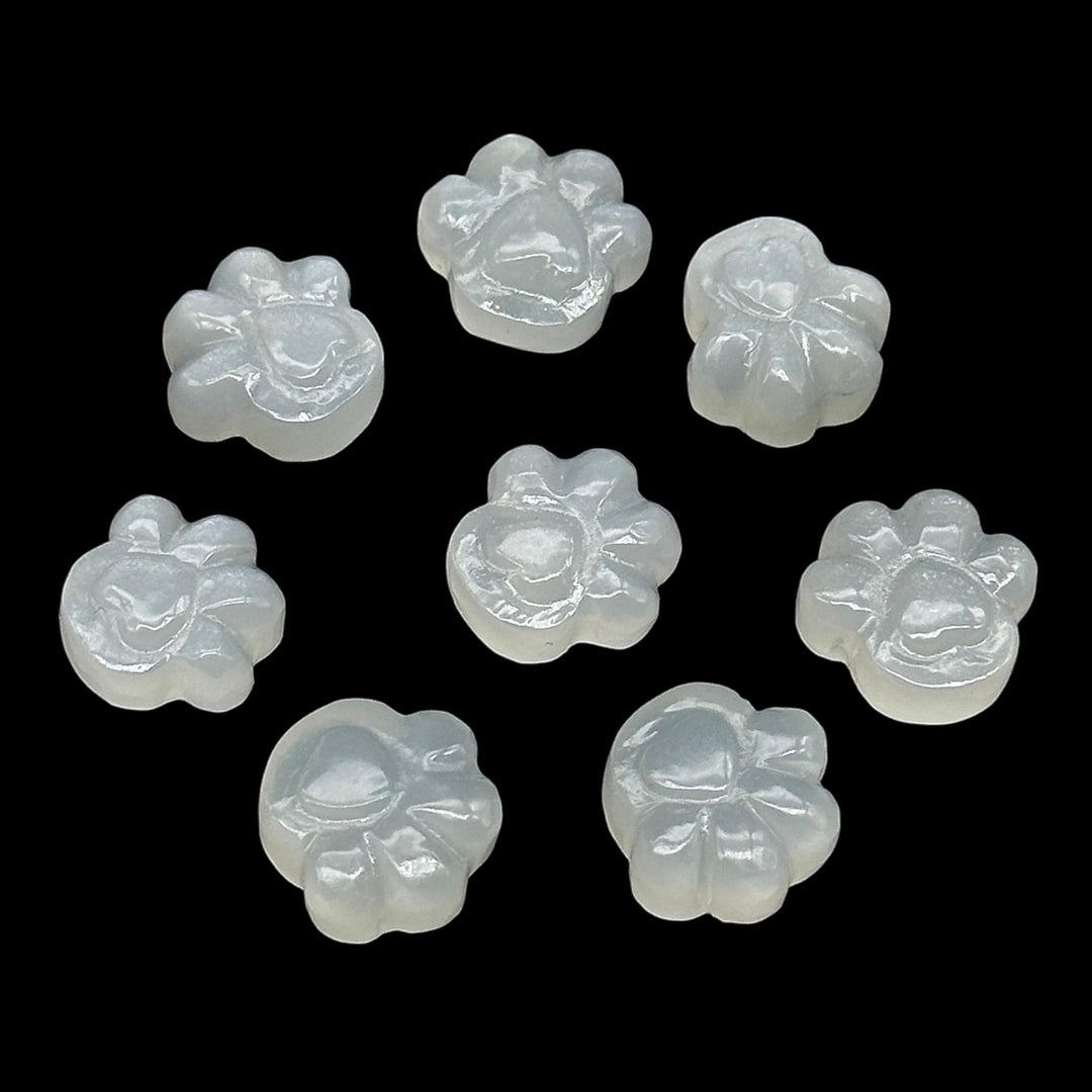 Natural White Moonstone Dog Paw Carving, AAA+ Quality Gemstone Paw Carving, 13 MM Little Paw Charm, Gift For Dog Lover, Dog Pendant For Gift