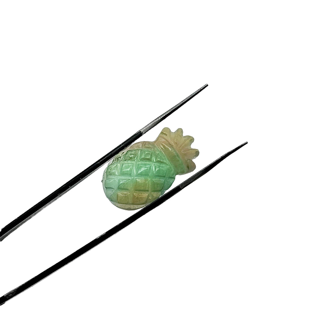 Juicy Fluorite Pineapple Shape Gemstone, Carved Fluorite Pineapple Shape Stone, Ananas Carving Beads, Fruit Shape Hand Made Stones, 24 MM