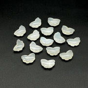 AAA White Moonstone Butterfly Shape Carving, Hand Carved Insect Shape Gemstone Beads, Loose Butterfly Shape Briolette's, 12 MM, Charms