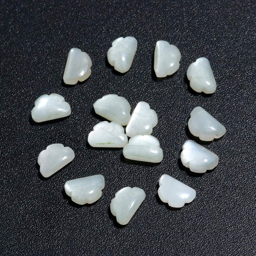 Natural White Moonstone Cloud Shape Beads, AAA Moonstone Cloud Shape Briolettes, Smooth Hand Carved Gemstone, Cloud Shape Charm Beads, 12 MM