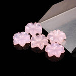 Load image into Gallery viewer, Pink Chalcedony Flower Shape Gemstone, Flower Shape Carving, Hand Carved Flower, 18 MM, Floral Carved Beads for Jewelry