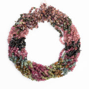 Watermelon Tourmaline Uncut Shape Beads, 16