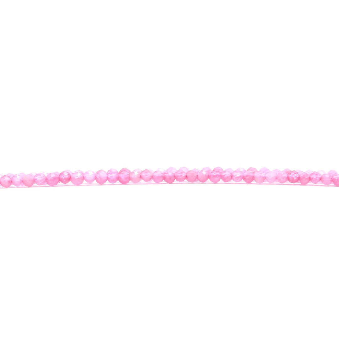 Pink Tourmaline Faceted Round Beads, Natural Pink Tourmaline Micro Faceted Beads, 2 MM Tourmaline Beads for Jewelry, 13 Inches